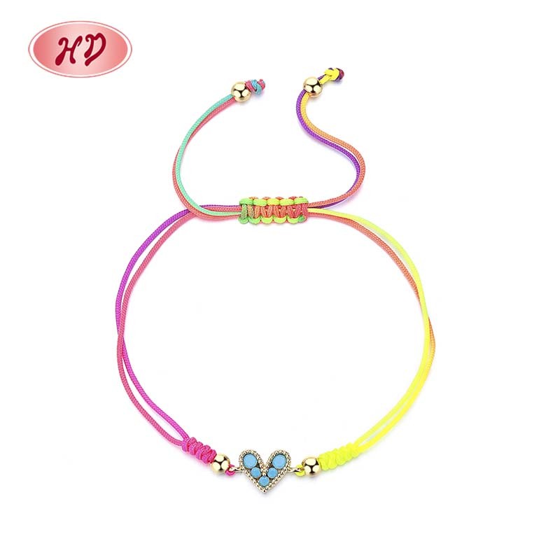 18K Gold-Plated Heart-Shaped Braided Bracelet