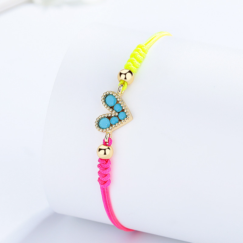 18K Gold-Plated Heart-Shaped Braided Bracelet