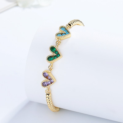 Love Bracelet And Bracelets Wholesale 18K Gold Plated Push Pull Montre Et Bracelet Colorful