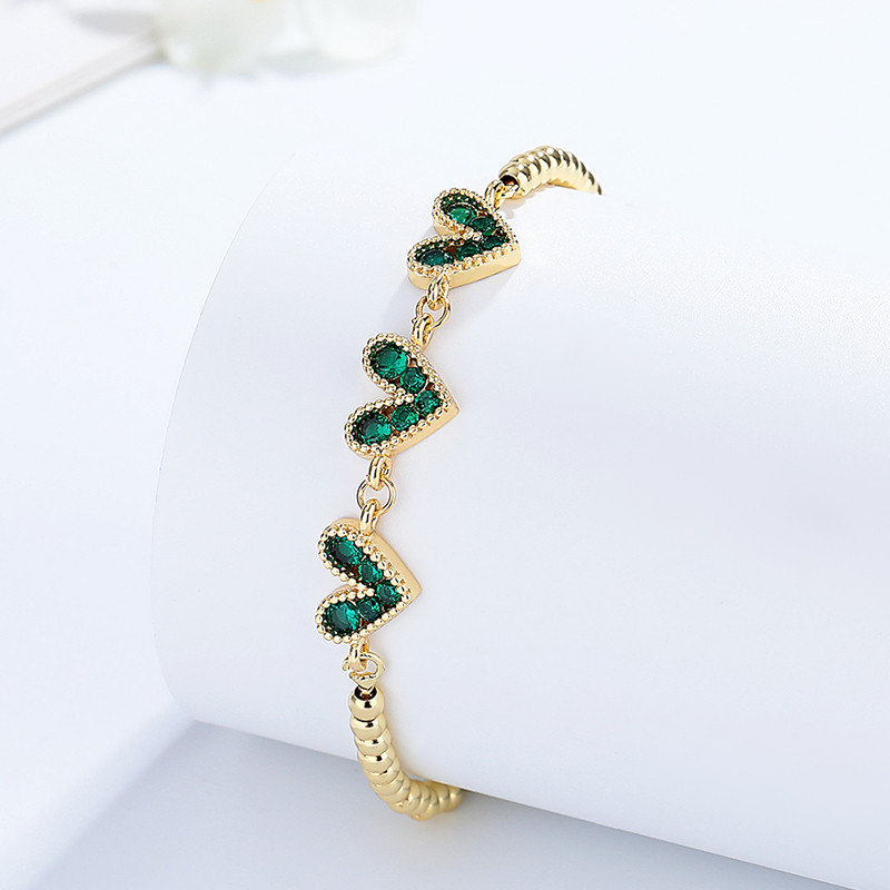 18K Gold-Plated Heart-Shaped Braided Bracelet