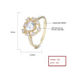 Wholesale Elegant Fashion Jewelry 18K Gold Plated Zircon Rings Jewelry Women With Adjustable Band Valentines Gift