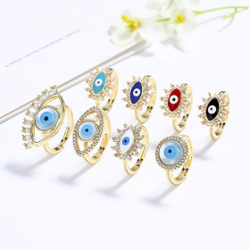 Hd Wholesale Allure 18K Gold Plated Plated Rings Eye Rings Wholesale Fashion Jewelry Elegance Rings Jewelry Womens
