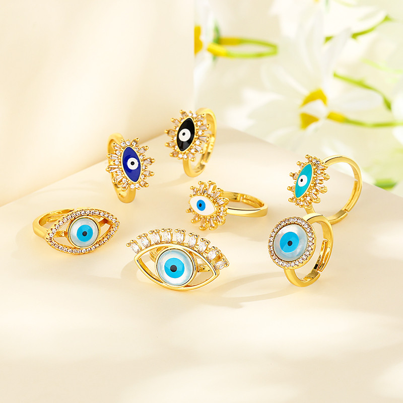 Classic Colored Zircon Gold-Plated Rings