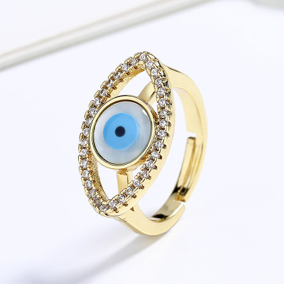 Hd Wholesale Allure 18K Gold Plated Plated Rings Eye Rings Wholesale Fashion Jewelry Elegance Rings Jewelry Womens