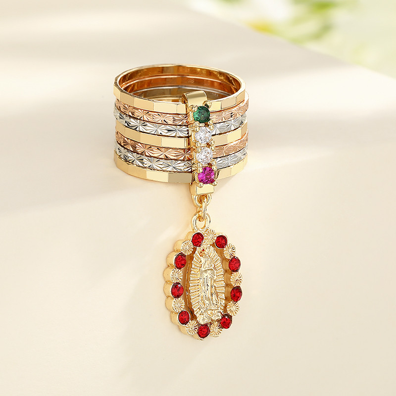 Classic Colored Zircon Gold-Plated Rings