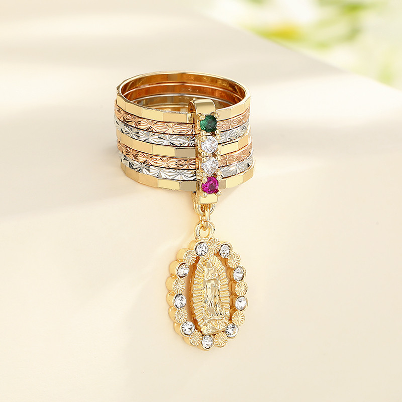 Classic Colored Zircon Gold-Plated Rings