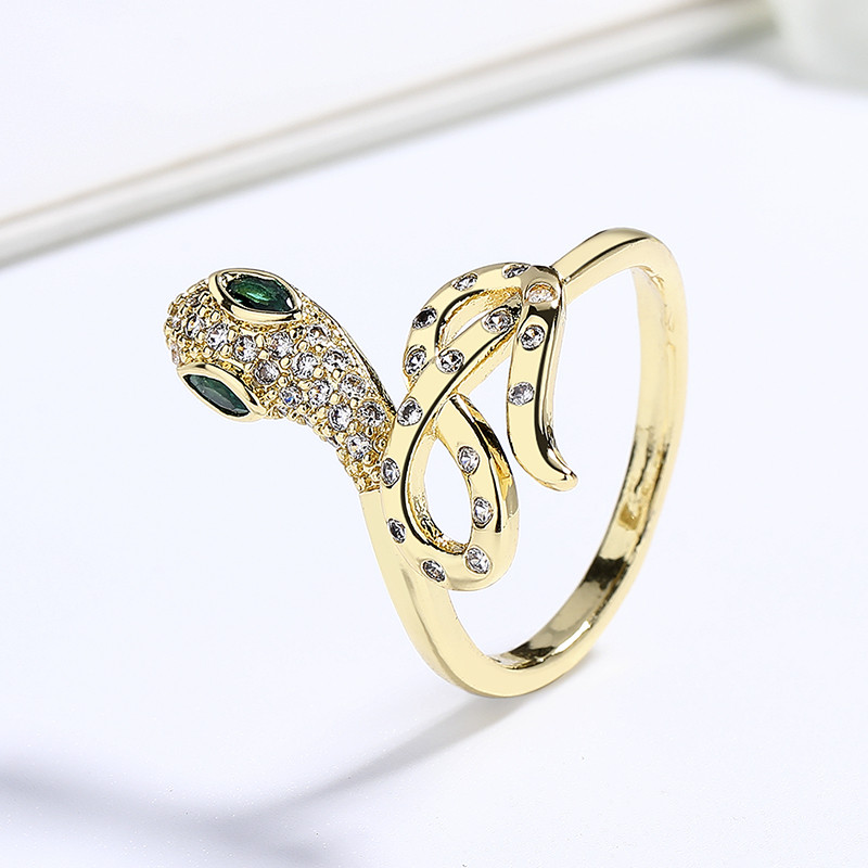 The 18K Gold-Plated Colorful Zircon Butterfly Ring