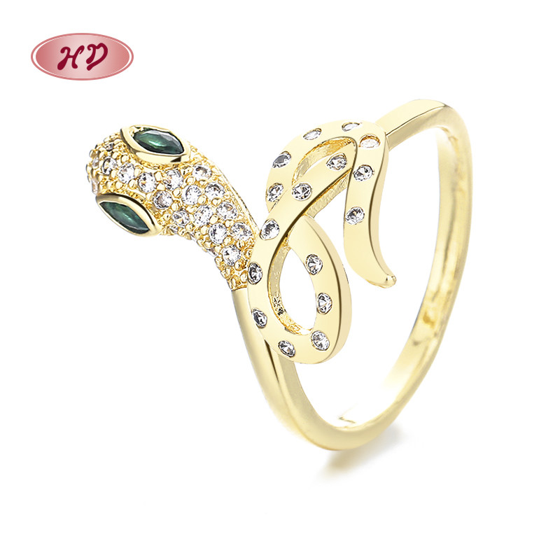 The 18K Gold-Plated Colorful Zircon Butterfly Ring