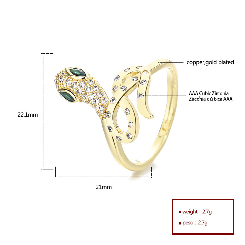 The 18K Gold-Plated Colorful Zircon Butterfly Ring