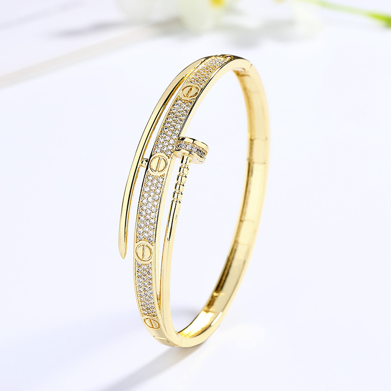 The 18K Gold-Plated Colorful Zircon Flower Bracelet