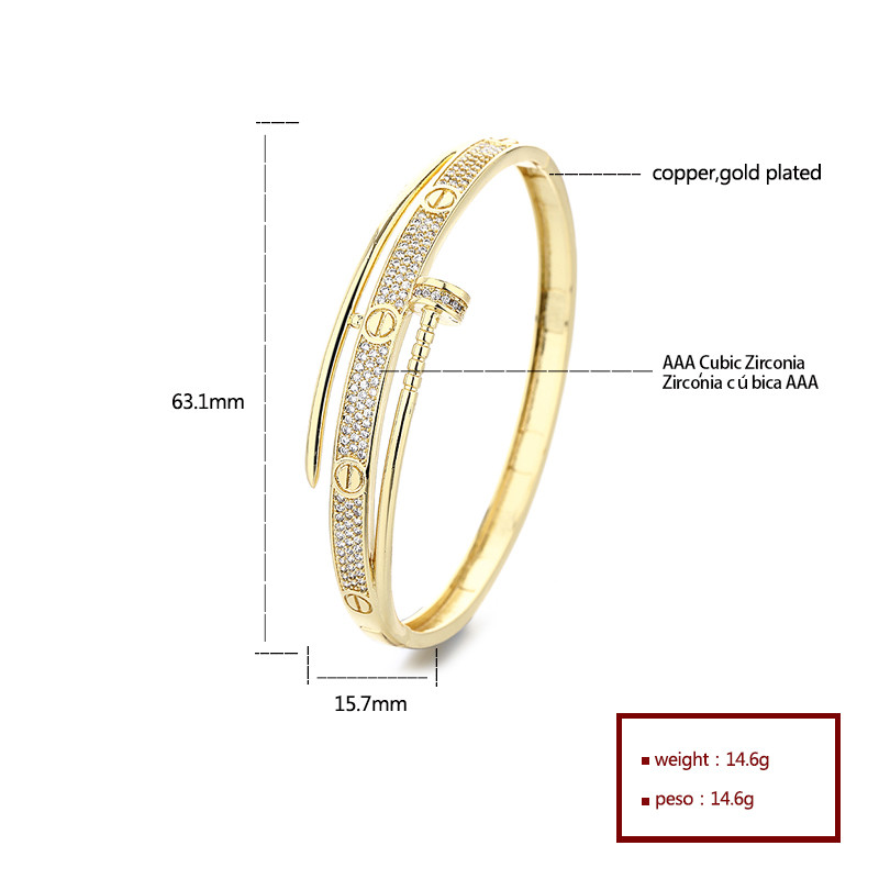 The 18K Gold-Plated Colorful Zircon Flower Bracelet