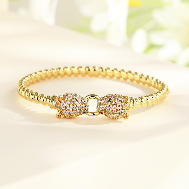 The 18K Gold-Plated Colorful Zircon Flower Bracelet