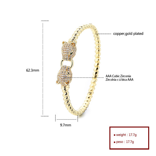 Customization Wholesale 18K Gold Plated Adjustable Zircon Couples Bracelets Fashion Jewelry