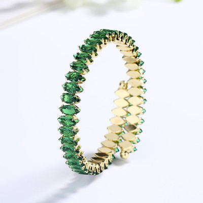 Hengdian Elegance Wholesale Adjustable 18K Gold Plated Zircon Bracelets Women Fashion Jewelry