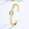 Sparkling Adjustable Zircon Bracelets And Bangles 18K Gold Plated Fashion Jewelry