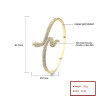 Charm 18K latón chapado en oro Zircon serpiente pulseras de mujer joyería de moda brazaletes