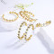 Devil'S Eye 18K Brass Gold Plated Cubic Zirconia Luxury Bracelet Bangle Fashion Jewelry