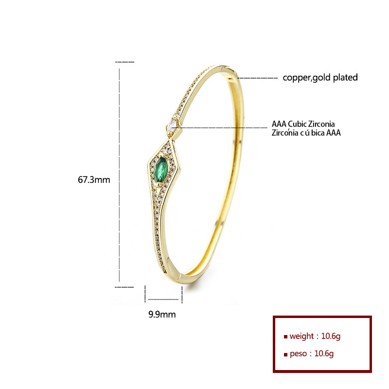 The 18K Gold-Plated Colorful Zircon Flower Bracelet