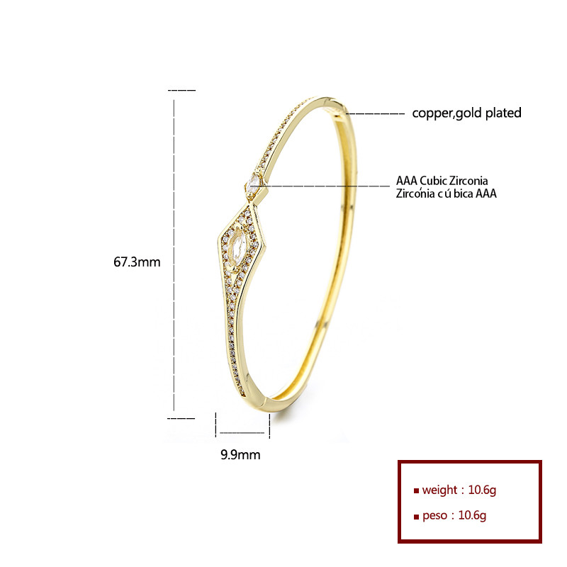 The 18K Gold-Plated Colorful Zircon Flower Bracelet