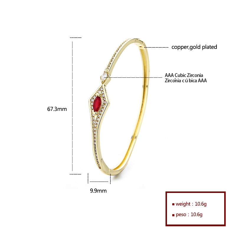 The 18K Gold-Plated Colorful Zircon Flower Bracelet