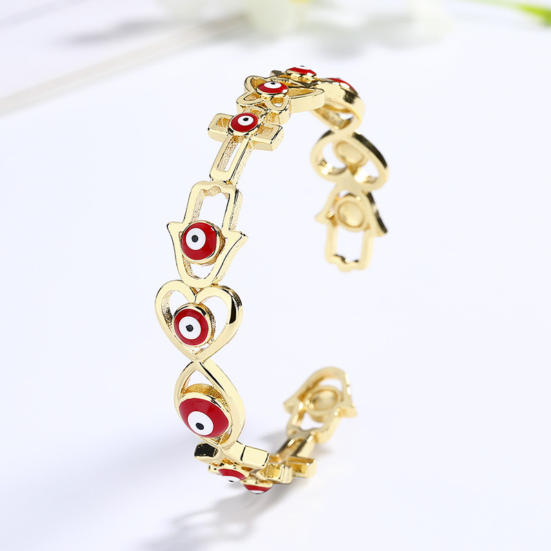 18K Gold-Plated Heart-Shaped Braided Bracelet