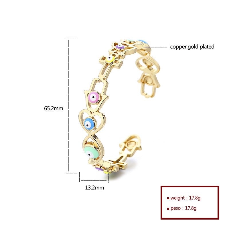 18K Gold-Plated Heart-Shaped Braided Bracelet