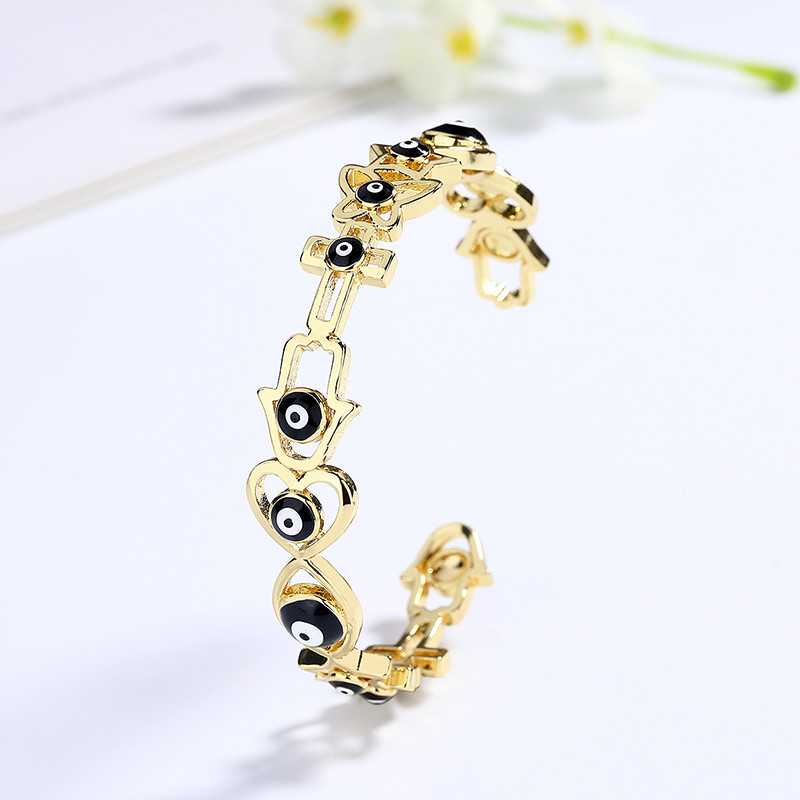 18K Gold-Plated Heart-Shaped Braided Bracelet