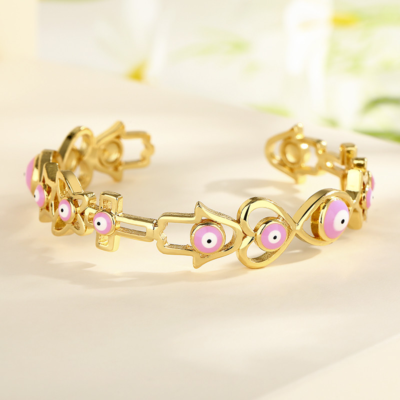 18K Gold-Plated Heart-Shaped Braided Bracelet