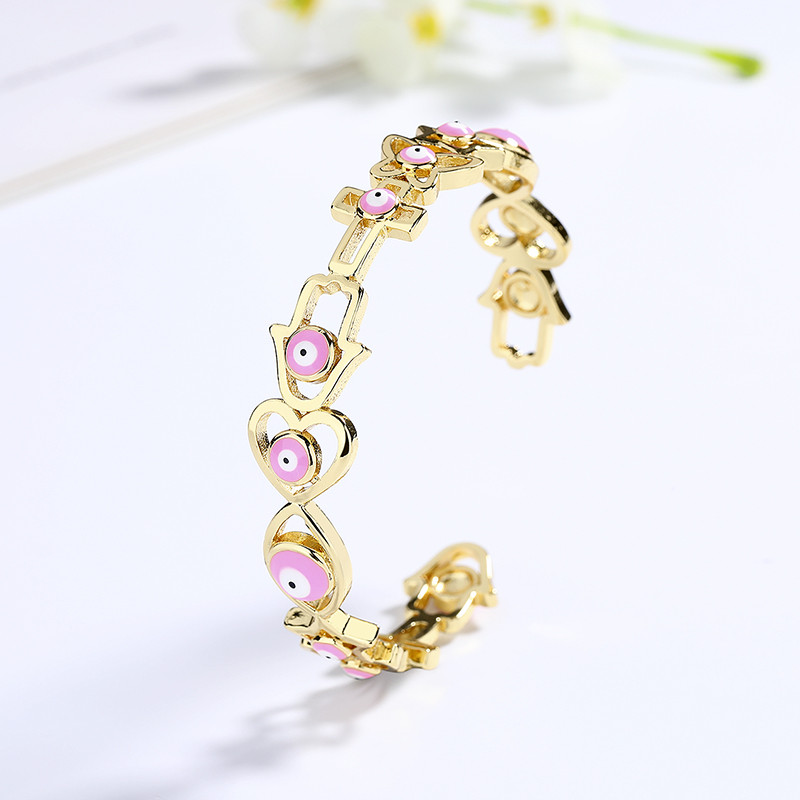 18K Gold-Plated Heart-Shaped Braided Bracelet