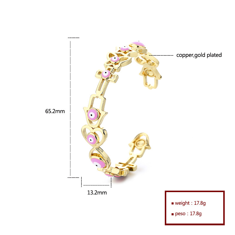 18K Gold-Plated Heart-Shaped Braided Bracelet