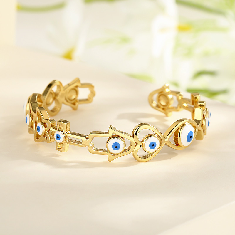 18K Gold-Plated Heart-Shaped Braided Bracelet