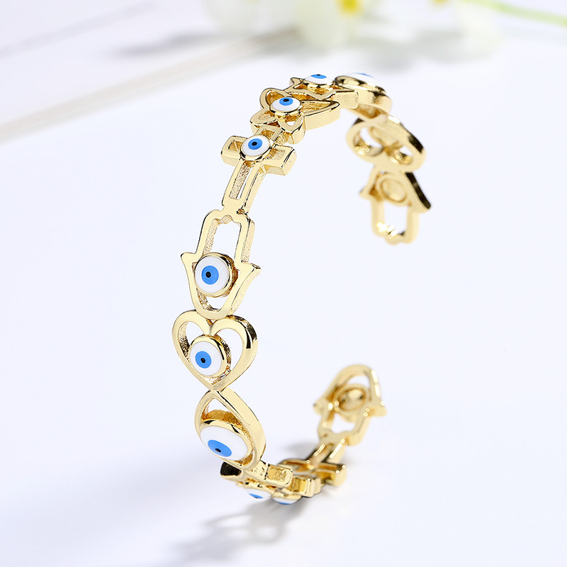 18K Gold-Plated Heart-Shaped Braided Bracelet