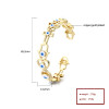 Elegance 18K Brass Gold Plated Zirconia Devil'S Eye Bangles And Braceletes Fashion Jewelry