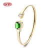 Wholesale Colorful Zircon 18K Brass Gold Plated Bracelets And Bangles Fashion Jewelry