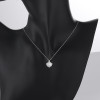 Collares de cadena chapados en plata con flor de concha de Perl Natural a la moda, colgante de concha para mujer