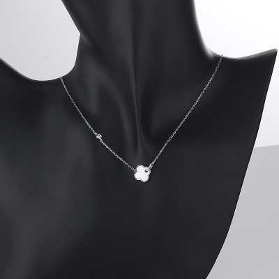 Hd Hot Infinity Necklace Jewelry Four Leaf Clover Necklace S925 Sterling Silver Pendant