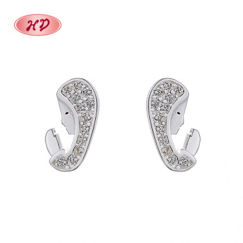 Custom Creative Design High Quality Zircon Sterling Silver Anniversary Gift Earring Jewelry Women