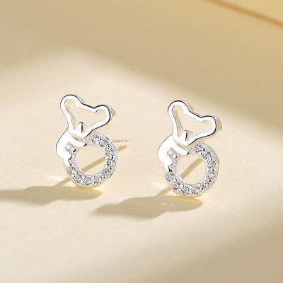 High Quality Jewelry Koala Creative Design For Women Silver 925 Stud Earrings