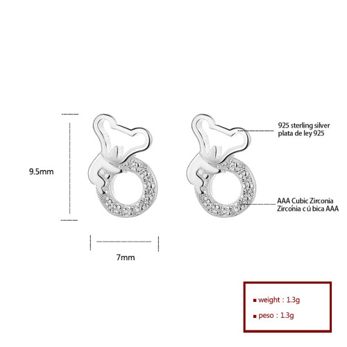 High Quality Jewelry Koala Creative Design For Women Silver 925 Stud Earrings