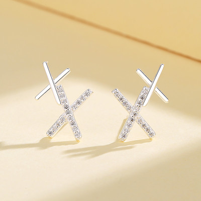 Accessories Wholesale Jewelry Fashion Geometric Shape Sterling Silver Stud Earrings