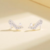High Quality High Heel Shaped Zircon 925 Sterling Silver Plated Studs Earring For Girls Jewelery