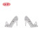 High Quality High Heel Shaped Zircon 925 Sterling Silver Plated Studs Earring For Girls Jewelery