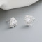 Heart Shape Classic Cut Zircon Womens 925 Sterling Silver Vintage Fashion Jewelry Stud Earrings