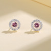 Trendy 925 Sterling Silver Aaa Cubic Zirconia Round Classic Vintage Fashion Jewelry Stud Earrings