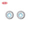 Blue High Quality Fashion Jewelry Vintage Zircon Silver 925 Unique Stud Earrings For Women