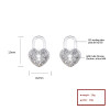 925 Sterling Silver Aaa Cubic Zircon Lock Shape Classic Vintage Fashion Jewelry Stud Earrings