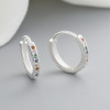 925 pendientes de plata esterlina multicolor pendientes de joyería boutique personalizada pendientes