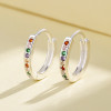 925 pendientes de plata esterlina multicolor pendientes de joyería boutique personalizada pendientes