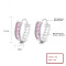 925 Sterling Silver Aaa Cubic Zircon Pink Huggie Earrings Custom Fashion Jewelry Earrings
