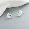 Fashion Jewelry Green Stars And Moon Stud Earrings Custom Premier Jewelry Earrings